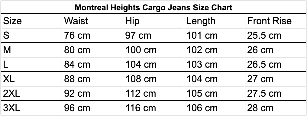 Montreal Heights Cargo Jeans